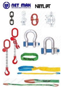 NET ROPEs slings chains hooks shackles etc